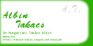 albin takacs business card